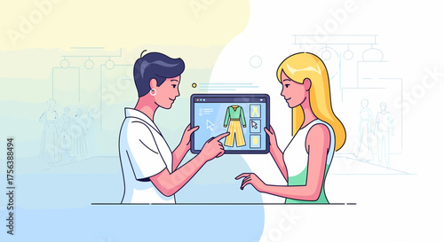 Online Fashion Consultation Between Stylist And Customer Using Tablet