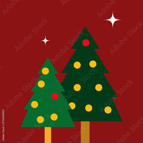 Festive Holiday Christmas Trees