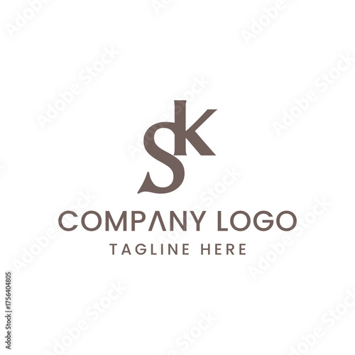 Initial Letter SK logo Design Outstanding Creative Modern Symbol  Sign