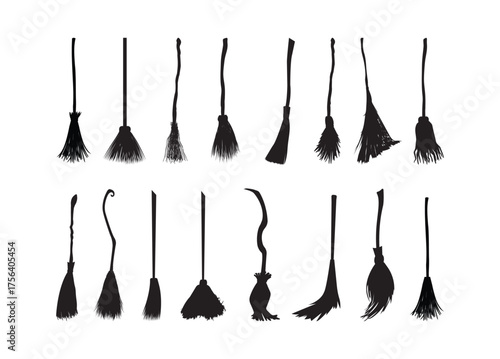 Witch Broom, Witch, Broom, Witch Broom vector bundle, Cornhole clipart, Cornhole silhouette.