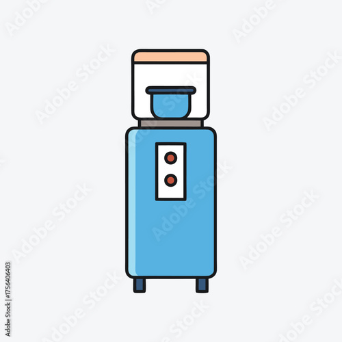 water cooler colorful vector illustration