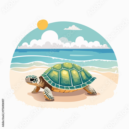 Schildkröte am Strand