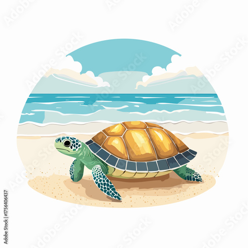 Schildkröte am Strand