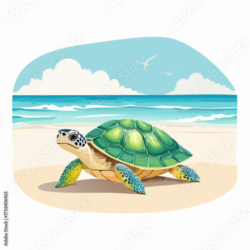 Schildkröte am Strand