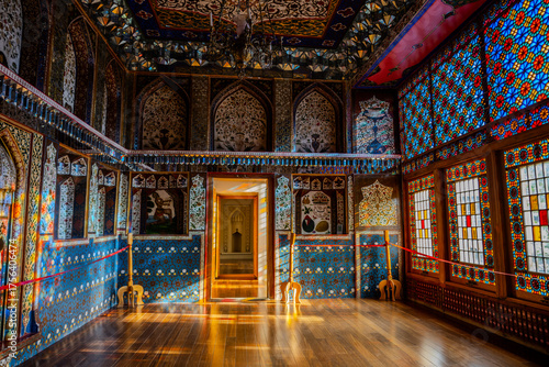 Interior of the Winter Palace of Shaki Khan with Shabaka Windows