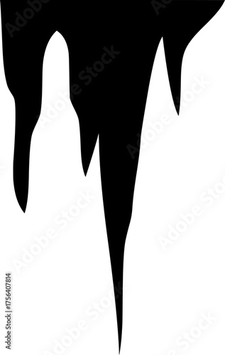 Silhouette of Stalactites Cave Formation