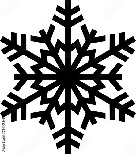 Snowflake Symbol Illustration Representing Winter and Cold Weather