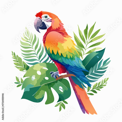 Papagei auf Regenwaldast