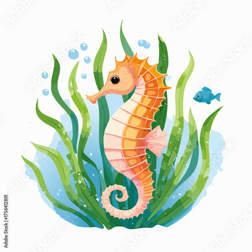 Seepferdchen auf Seegras