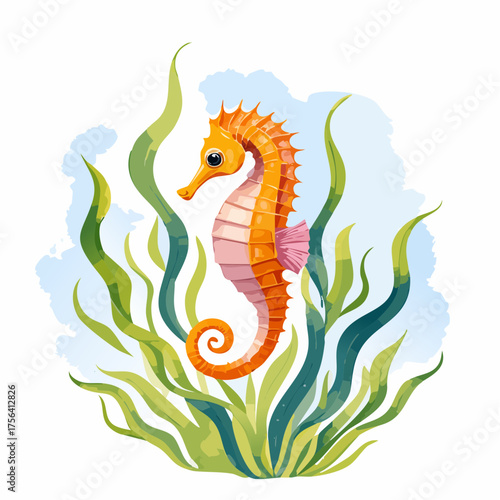 Seepferdchen auf Seegras