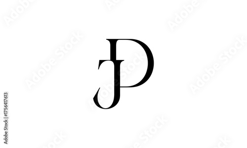 DJ initial letters logo or DJ monogram logo