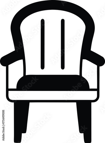 black and white armchair