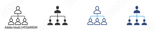 Team hierarchy icon set , vector illustration . 