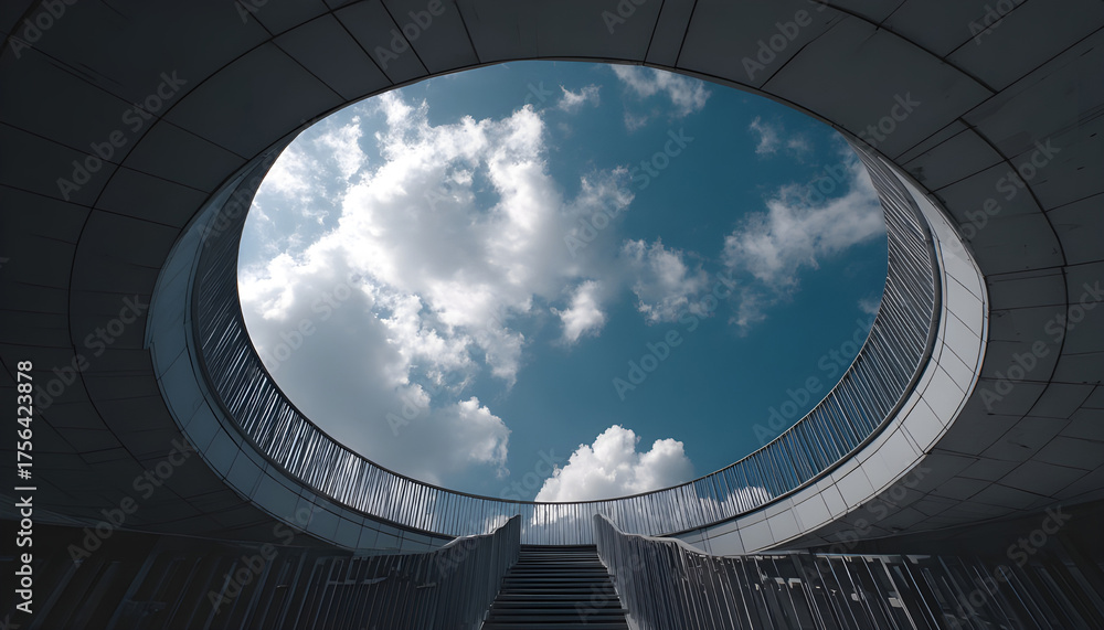 Fototapeta premium Arch sky architecture outdoors.
