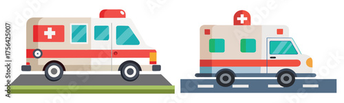 Ambulance vehicle illustration isolated on transparent background