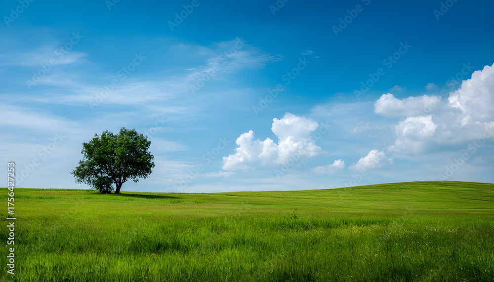 Obraz premium Landscape green backgrounds grassland.