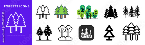 Travel and adventure icons set with mountains, airplane, passport, beach, and journey elements for holiday and trip design