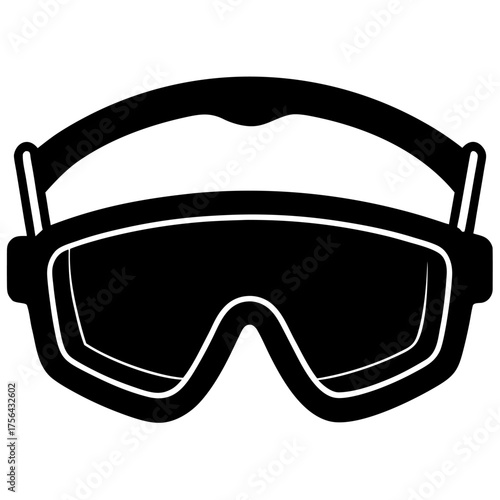 ski goggles isolated on white