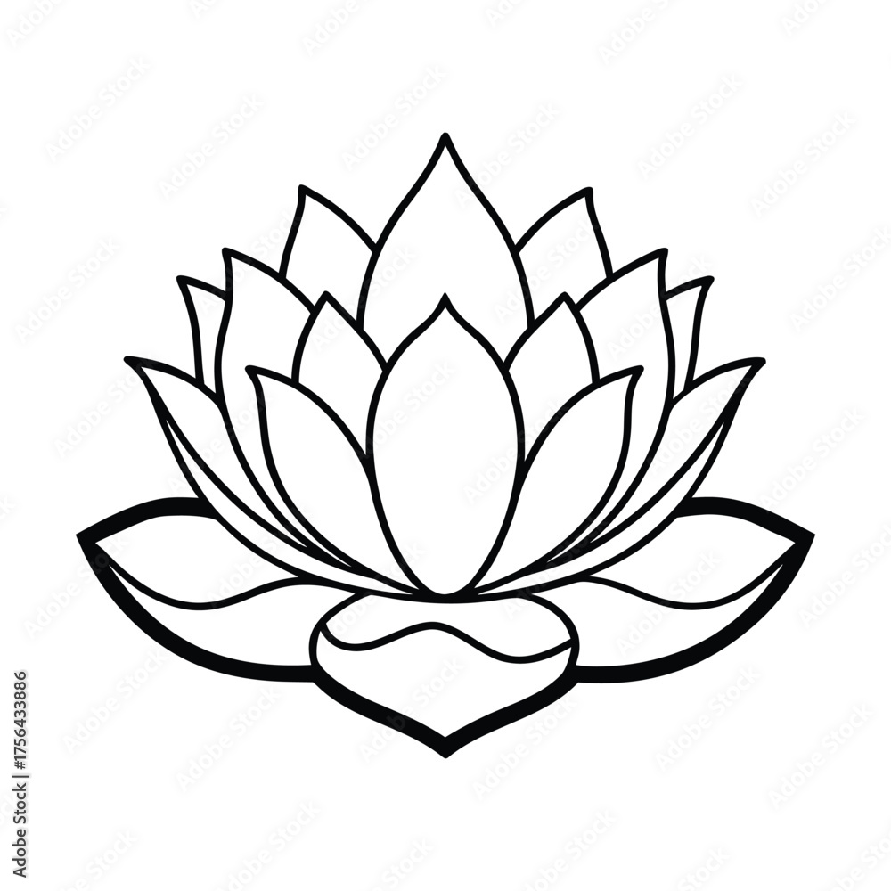 Obraz premium Flying Eagle Outline Vector Illustration