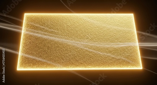 Rectangle gold texture with light and lines