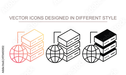 Hosting icon set multiple style collection