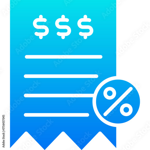 tax blue icon