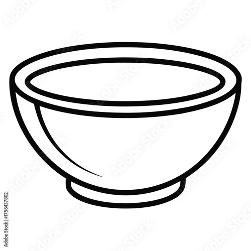 Soup bowl dishware flat vector icon for restaurant food menu