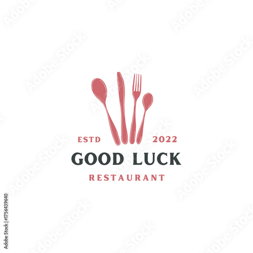 Elegant restaurant logo design showcasing flatware for branding identity and modern food business promotion, symbolizing culinary excellence and stylish dining