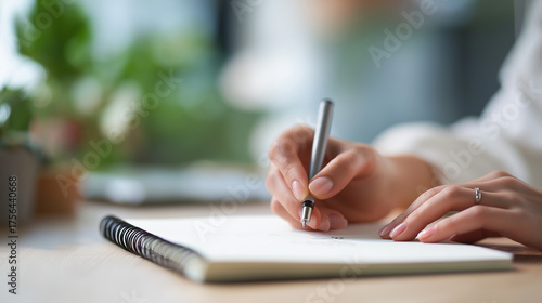 Designer’s hands drawing product prototype on recycled-paper pad, surrounded by organic textures and soft daylight in modern workspace.