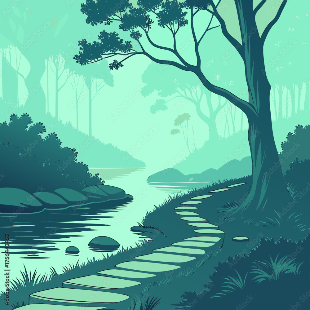 Fototapeta premium Floating Pathway of Light 1