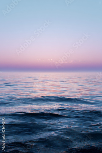 Pastel Dawn Waves with Glowing Horizon
