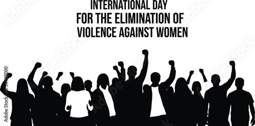 International day for elimination of violence against women with crowd