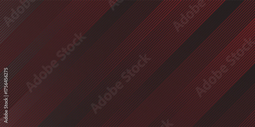 Red and black vector 3d futuristic tech glow and shinning line simple modern abstract banner. Vector