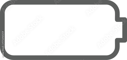 Empty Battery Icon low battery power energy charge symbol sign indicator depleted dead technology device electronic electricity level
