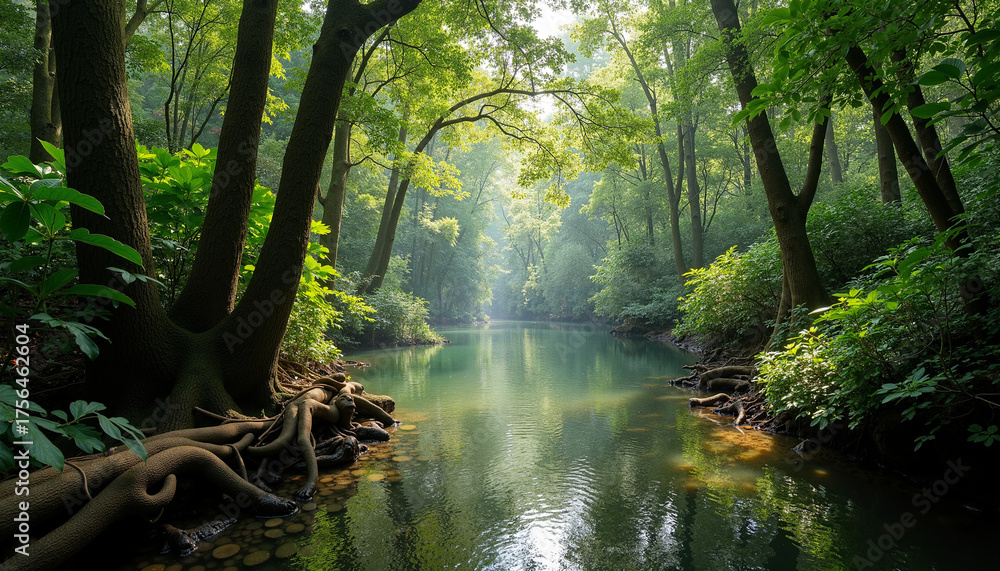 Obraz premium Creative digital composition featuring geometric shapes and patterns