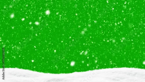 Snow Drifts with natural winter christmas loop animation background green screen alpha snowdrifts falling snowflake snowflakes merry happy new year xmas snowfall snowball distortion, overlay, glitch