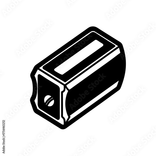 Cute cartoon blue pencil sharpener vector illustration a school stationery item