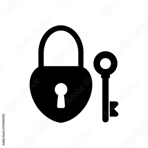 Golden lock and key combo icon vector illustration for security and access concepts