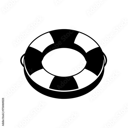 Orange lifebuoy float vector illustration safety rescue equipment isolated scalable graphic