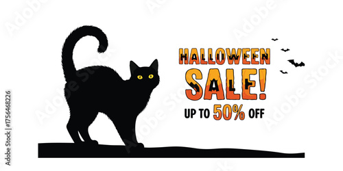 Black cat halloween sale up to fifty percent off