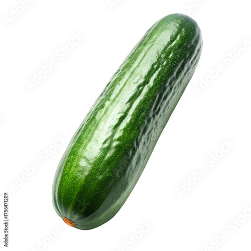  dark cucumber isolated on transparent white background clipping path 