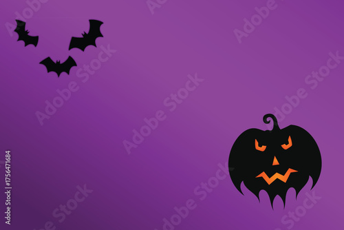 halloween and decoration concept - paper bats flying, Halloween vector seamless pattern