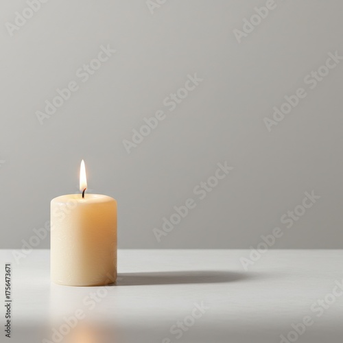 Wallpaper Mural Tranquil candle on minimalist surface for relaxation and meditation design Torontodigital.ca