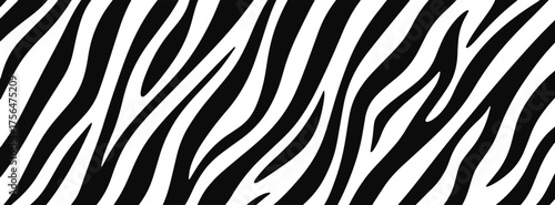 A dark, wavy zebra stripe pattern, an abstract animal print vector background perfect for fashion-themed designs, textiles, and dynamic posters