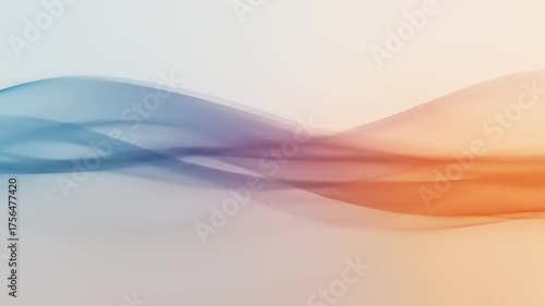 Abstract colorful smoke wave on gradient.
