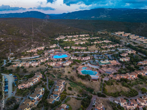 Beautiful sunset over the Canneddi Beach, Sassari, Sardinia, Italy