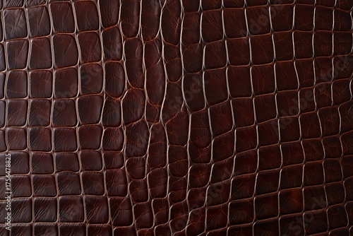 Rich dark red crocodile leather texture background