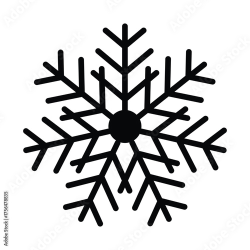 Intricate Snowflake Symmetry: Geometric Hexagonal Crystal Pattern for Winter

