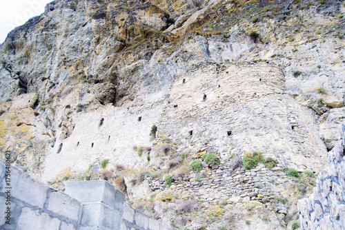 Ruins of ancient settlement in the Caucasus mountains