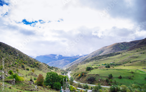 Beautiful view of mountains in Russia
